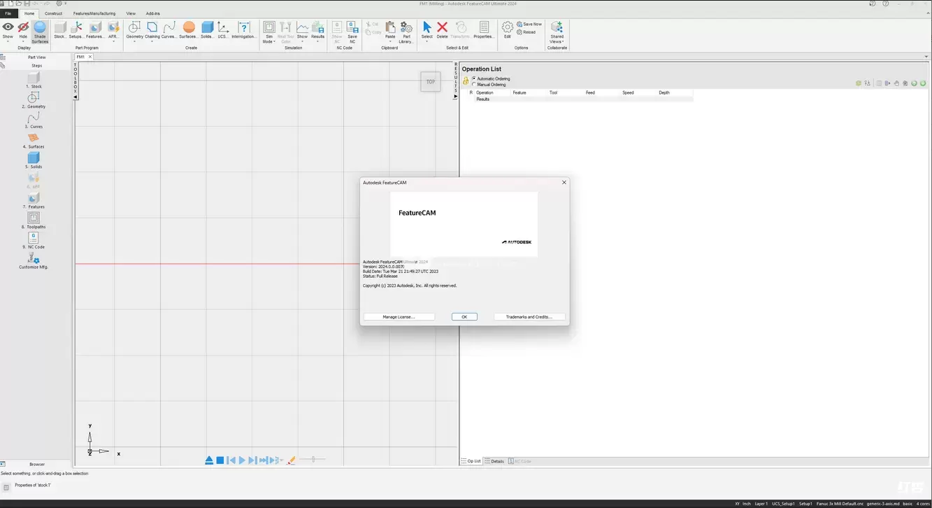 [WIN]Autodesk FeatureCAM Ultimate (数控编程软件) 2024.0.1 Hotfix Only x64插图1
