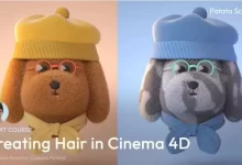 Patata School – 在Cinema 4D中创建头发的视频教程-红杏下载
