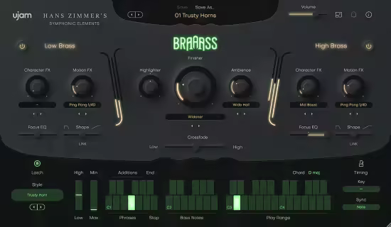 虚拟乐器插件uJAM Symphonic Elements BRAAASS插图